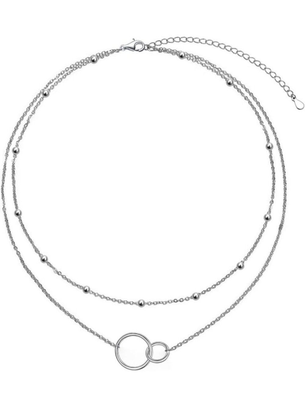 Dainty Sterling Silver Choker Necklace, Adjustable Rolo Chain 13-16 Inches